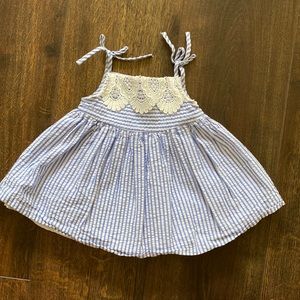 Baby gingham dress - size 3/6M.